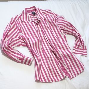 GAP Pink and White Striped Shirt